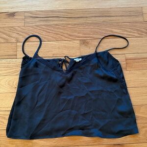 Aerie Silk Black Tie Tank Top Women’s Medium